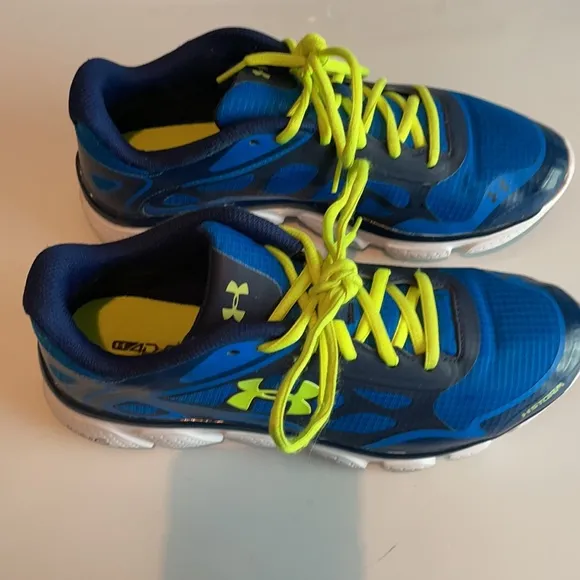 Mens under armour running shoes 4D Foam storm size 8 blue athletic sneakers