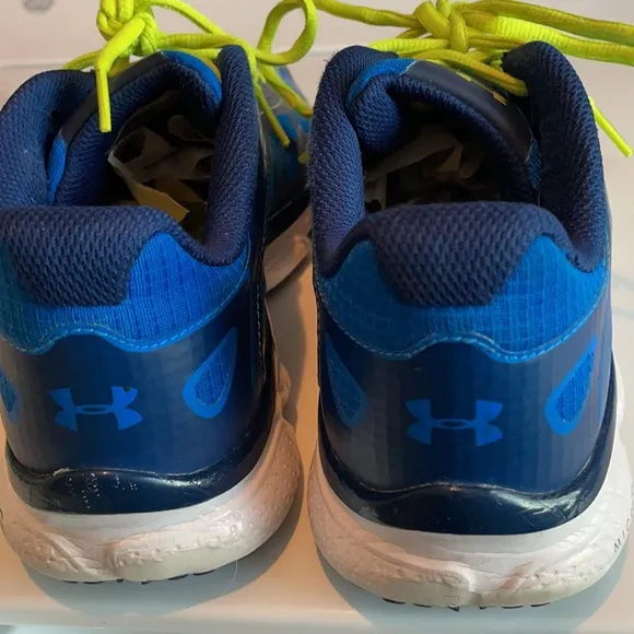 Mens under armour running shoes 4D Foam storm size 8 blue athletic sneakers