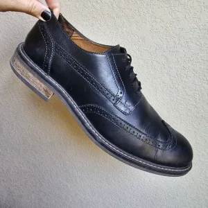 Men's VIONIC Bruno Oxford Wing Tip Lace Up Shoes Black Leather US Size 11M