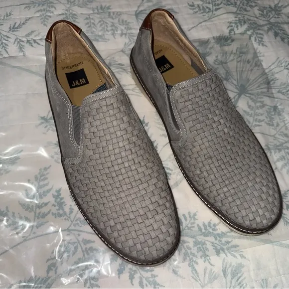 Mens Woven Slip On Shoes - Gray
