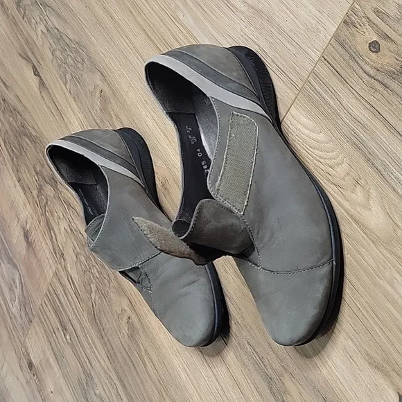 Mephisto Air-Jet Grey Leather Shoes