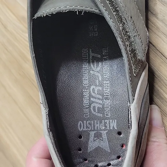 Mephisto Air-Jet Grey Leather Shoes