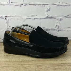 Mephisto Baduard Black Loafers Men's Size 11 Suede Leather Slip On Shoe Cool-Air