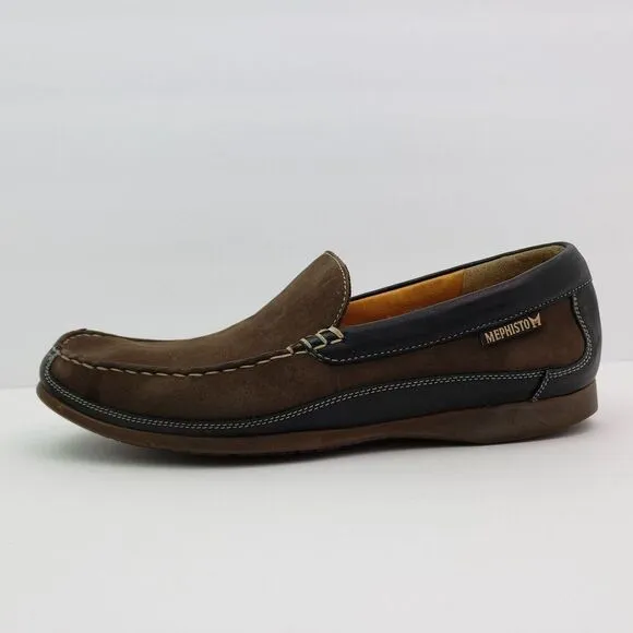 Mephisto Cool Air Mens Size 9 Brown Leather Slip On Comfort Loafer Shoes
