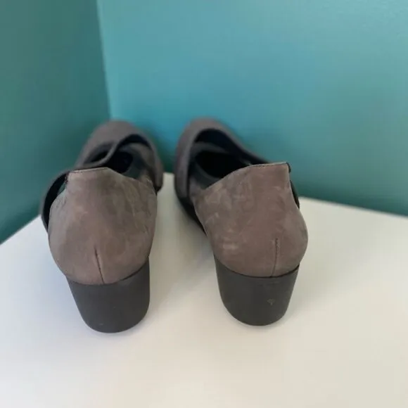 𝅺mephisto Tamara Style Strap Nubuk Wedge Heel Shoes Womens Size 9.5