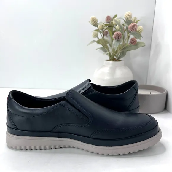 Mephisto Twain Premium Leather Slip On Loafer Blue Comfort Shoes Men's 8.5