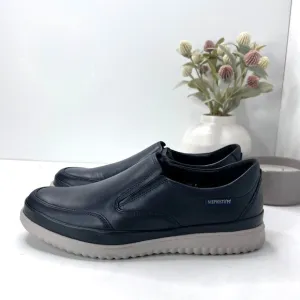 Mephisto Twain Premium Leather Slip On Loafer Blue Comfort Shoes Men's 8.5