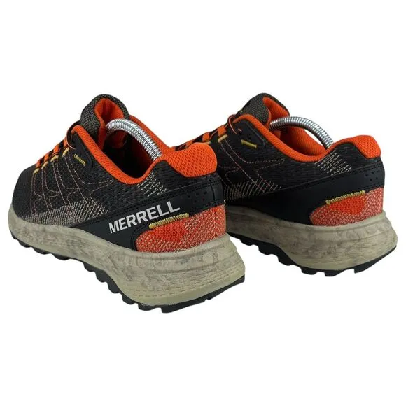 Merrell Men‎ 10 Fly Strike Black/Orange Luggy Comfort Trail Runner Shoes J067377