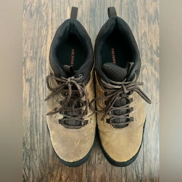 Merrell Men's Forestbound Tan Low Top Leather Hiking Shoes size 11