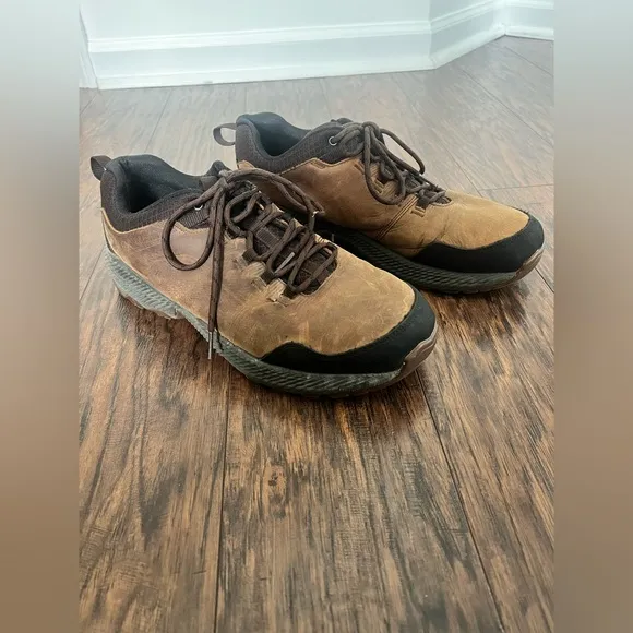 Merrell Men's Forestbound Tan Low Top Leather Hiking Shoes size 11