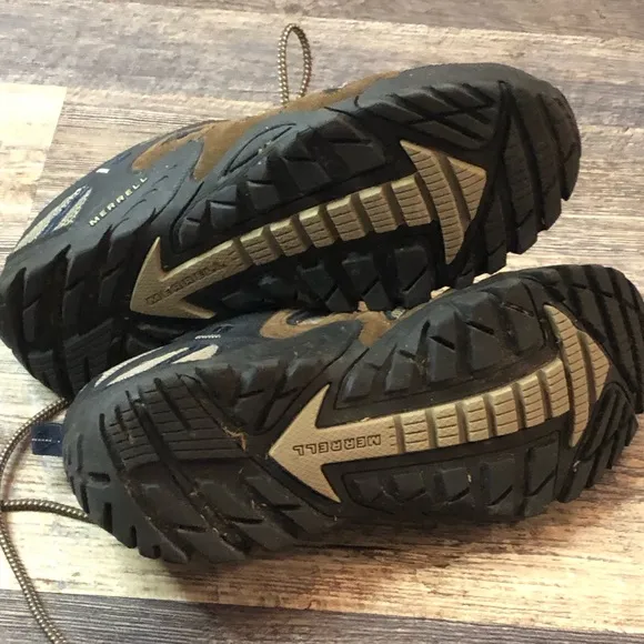 MERRELL mens Hermes Ventilator Lace-up Walnut Mid Hiking Shoes Size Mens 11 EUC
