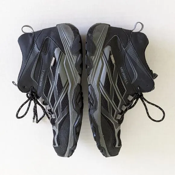 Merrell ML-B Moab FST Mid Waterproof Black Sneakers Boots Size 5.5M MY57967