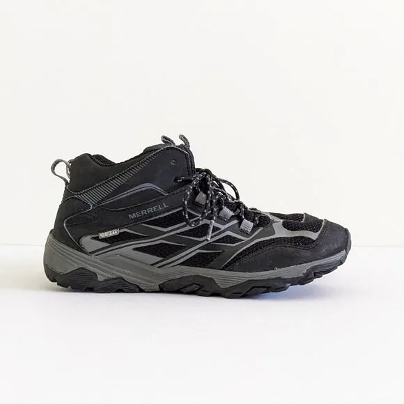 Merrell ML-B Moab FST Mid Waterproof Black Sneakers Boots Size 5.5M MY57967
