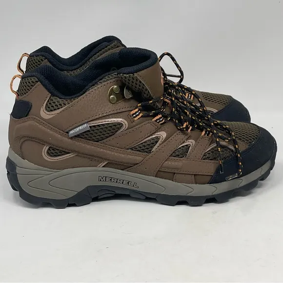 Merrell Moab 2 Mid Boots Big Kids 6.5 M Brown Leather Waterproof MK261204 New