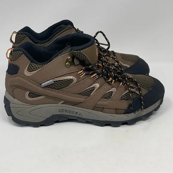 Merrell Moab 2 Mid Boots Big Kids 6.5 M Brown Leather Waterproof MK261204 New