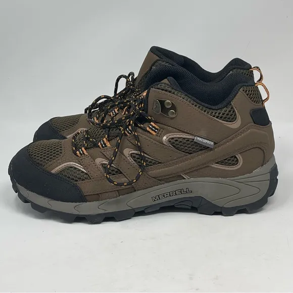 Merrell Moab 2 Mid Boots Big Kids 6.5 M Brown Leather Waterproof MK261204 New