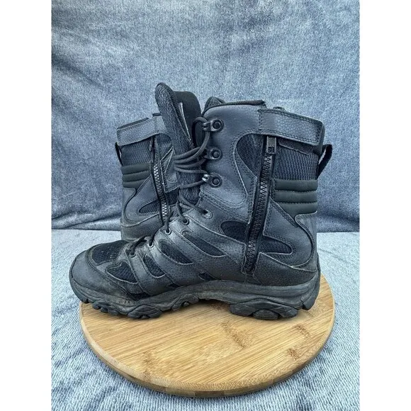Merrell MOAB 3 Boots Mens Size 10.5 Black Tactical Waterproof Zip Combat