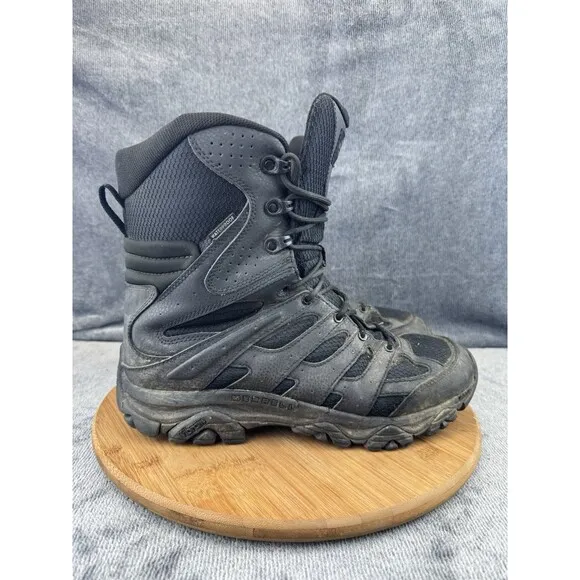 Merrell MOAB 3 Boots Mens Size 10.5 Black Tactical Waterproof Zip Combat
