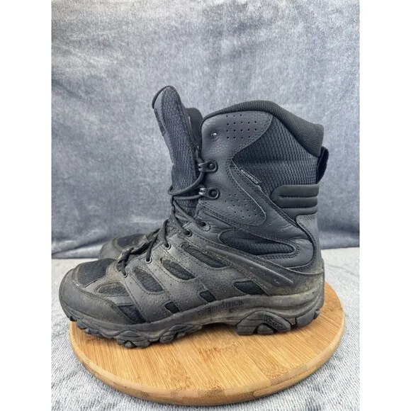 Merrell MOAB 3 Boots Mens Size 10.5 Black Tactical Waterproof Zip Combat