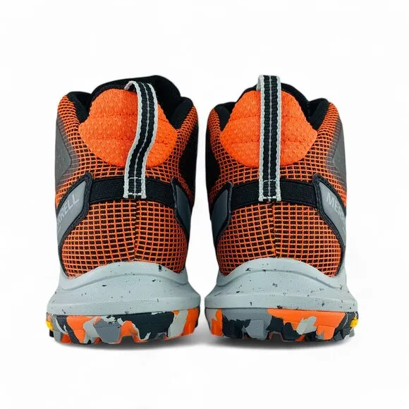 Merrell Nova 3 Mid Waterproof Black Tangerine Men's Hiking Shoes Boots J067623