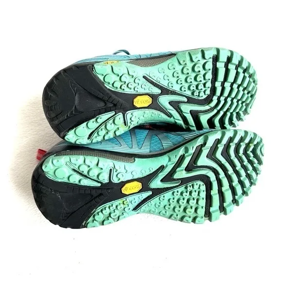 Merrell Trail Hiking Sneakers Shoes size 7 Running Vibram Aqua Blue