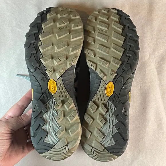 Merrell Womens 10 Gray Siren 3 Knit Hiking Shoes Sneakers J53078 Vibram Megagrip