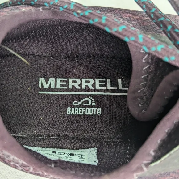 Merrell Womens 9.5 Vapor Glove 5 Shoes Burgundy Barefoot Hiking Trail Running