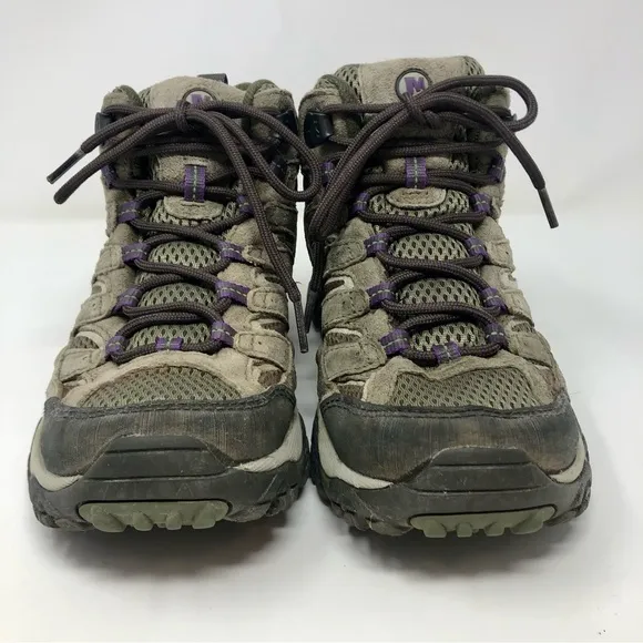 Merrell Women's Moab 2 Ventilator Mid Hiking Shoes Ankle Boots Suede Leather