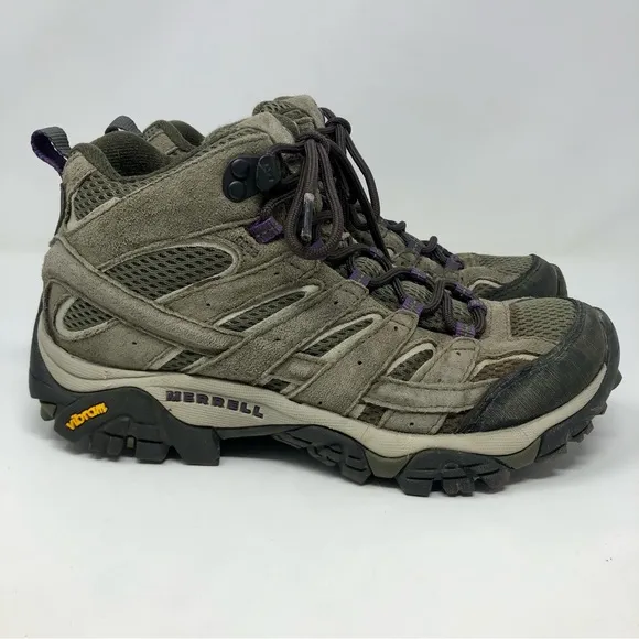Merrell Women's Moab 2 Ventilator Mid Hiking Shoes Ankle Boots Suede Leather