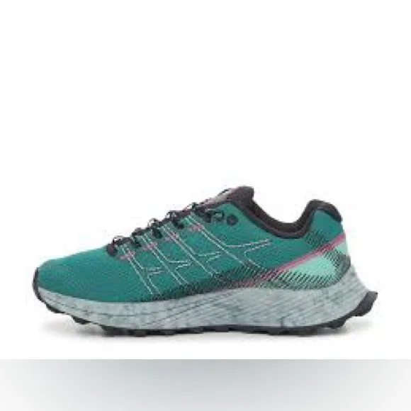 MERRELL WOMEN'S MOAB FLIGHT TRAIL SHOES GREEN BLACK PINK SIZE 7 1/2