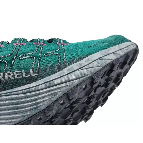 MERRELL WOMEN'S MOAB FLIGHT TRAIL SHOES GREEN BLACK PINK SIZE 7 1/2