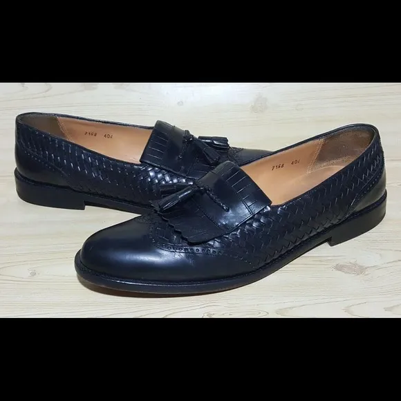 MEZLAN Alicante Black Woven Loafers Shoes 12 B
