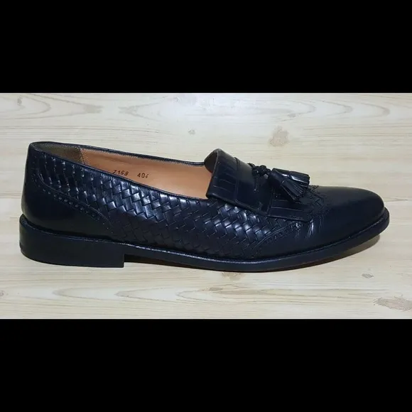 MEZLAN Alicante Black Woven Loafers Shoes 12 B