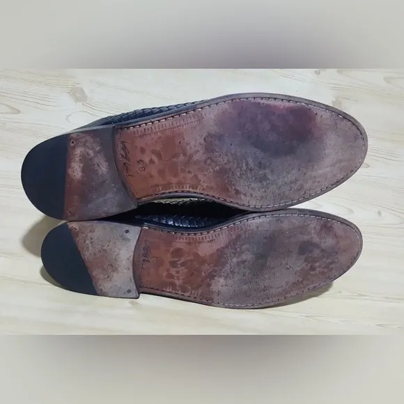 MEZLAN Alicante Black Woven Loafers Shoes 12 B