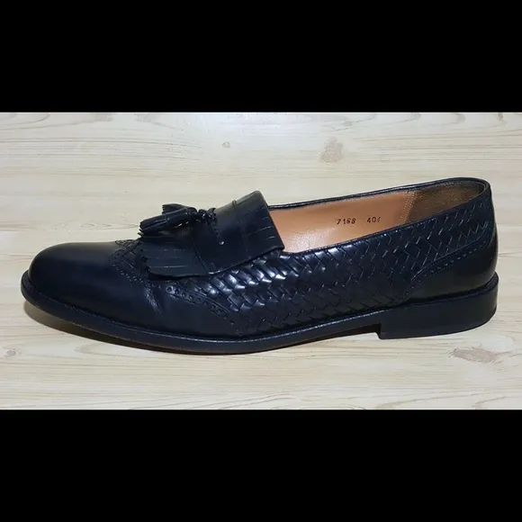 MEZLAN Alicante Black Woven Loafers Shoes 12 B