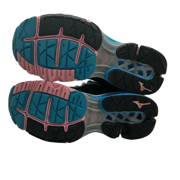 Mizuno Wave Creation 15 Women's Running Shoes Black/Pink/Blue Size 7.5