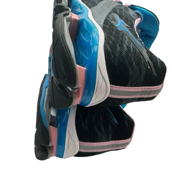 Mizuno Wave Creation 15 Women's Running Shoes Black/Pink/Blue Size 7.5