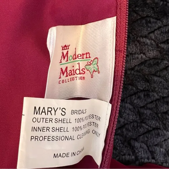 Modern Maids Mary's Bridal Size 20 Fancy Embellished Magenta Ruched Gown