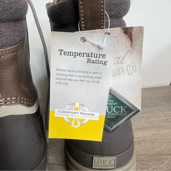 MUCK BOOT COMPANY Original Waterproof Leather Men's Duck Lace Up Boot Size 14