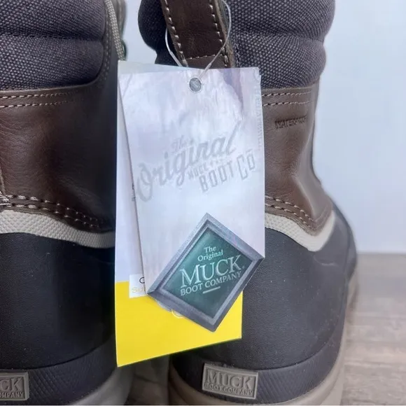 MUCK BOOT COMPANY Original Waterproof Leather Men's Duck Lace Up Boot Size 14