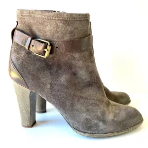 N.D.C. Suede Ankle Boot Women’s 6.5/EU 37 Grey Western Boho Festival Handmade