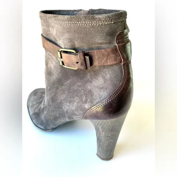 N.D.C. Suede Ankle Boot Women’s 6.5/EU 37 Grey Western Boho Festival Handmade