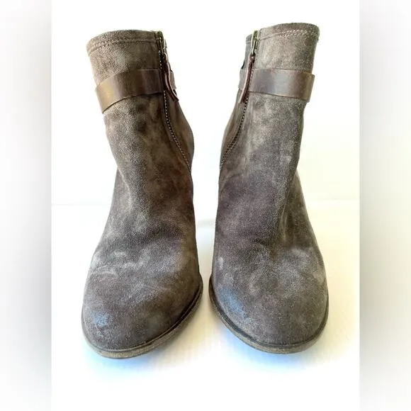 N.D.C. Suede Ankle Boot Women’s 6.5/EU 37 Grey Western Boho Festival Handmade