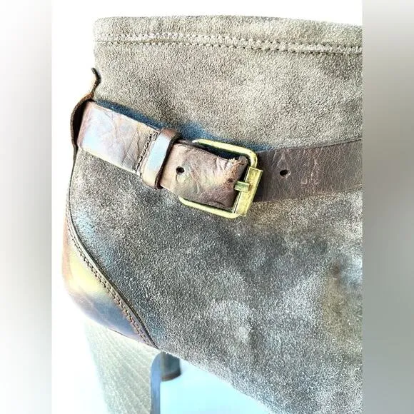 N.D.C. Suede Ankle Boot Women’s 6.5/EU 37 Grey Western Boho Festival Handmade
