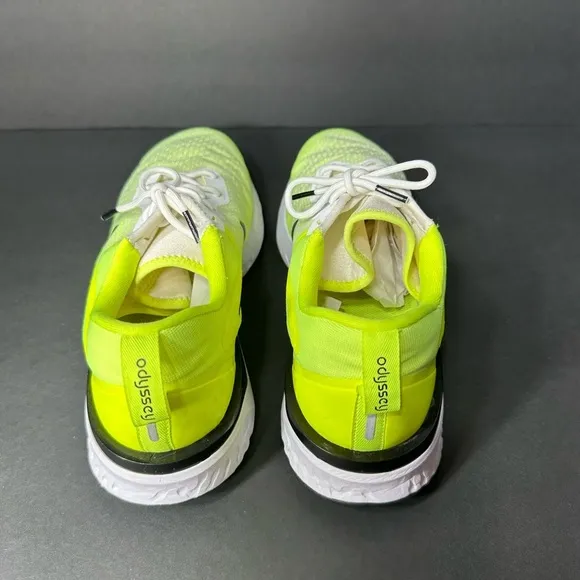 Neon Yellow and White Athletic Shoes Nike size 11 pre owned good condition