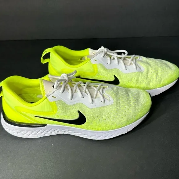 Neon Yellow and White Athletic Shoes Nike size 11 pre owned good condition