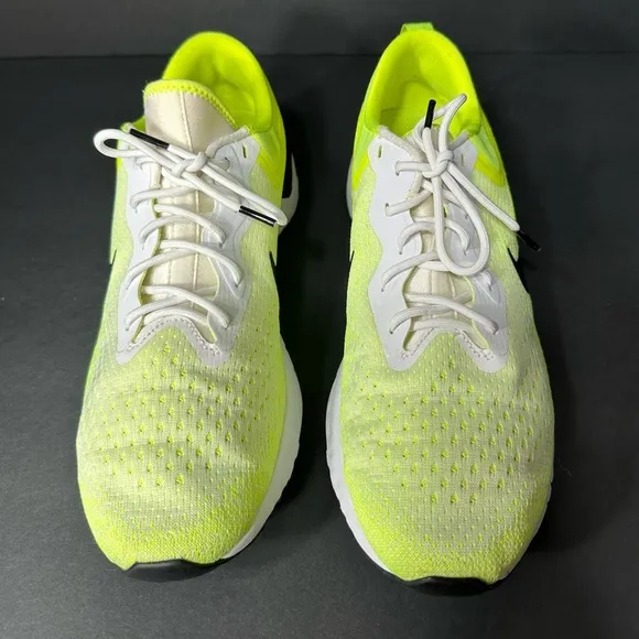 Neon Yellow and White Athletic Shoes Nike size 11 pre owned good condition