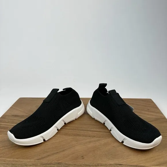 New $60 Little Kids Geox Black Comfort Sneakers Aril Slipon Shoes Size 11 C