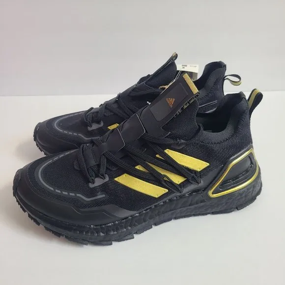 NEW Adidas Ultraboost 20 Lab Running Shoes H03051 Size 6.5 Black Gold