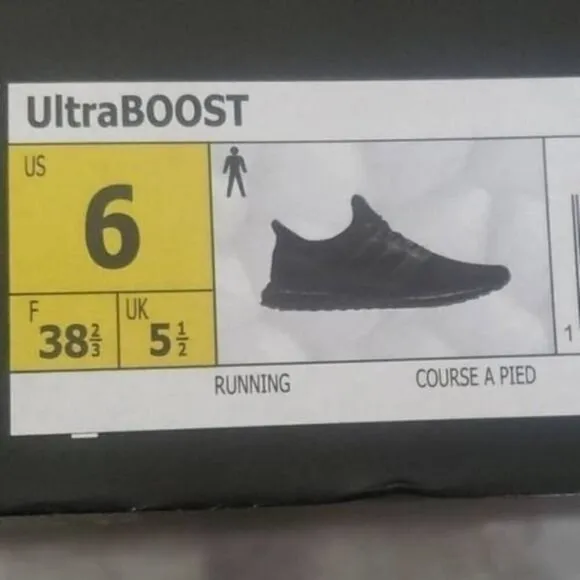 New Adidas Ultraboost Black Running Sneakers Athletic Gym Workout Casual Shoes